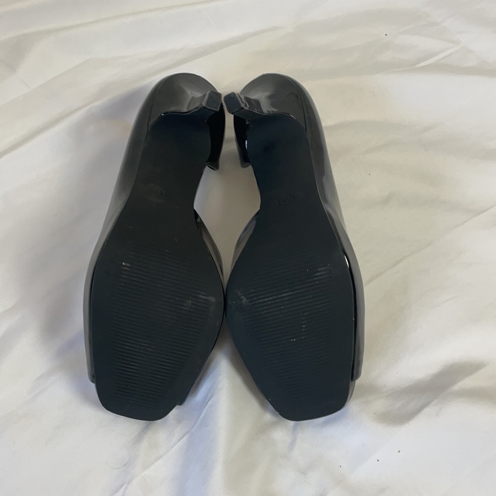 Mossimo Black Patten Leather Open Toe Heel - Picture 8 of 8